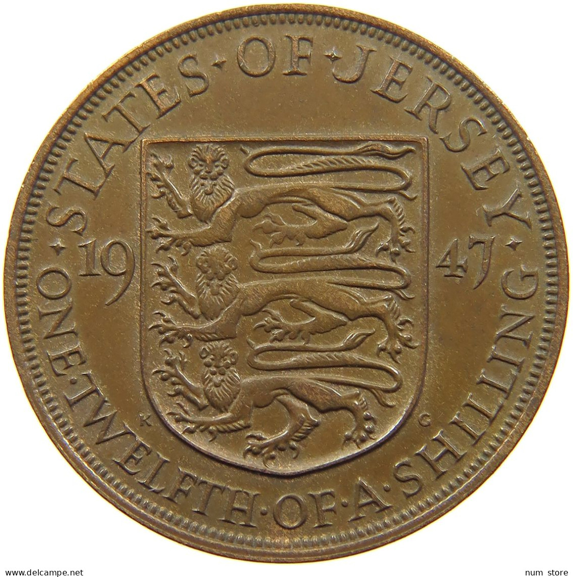 JERSEY 1/12 SHILLING 1947 George VI. (1936-1952) #a091 1017 - Jersey