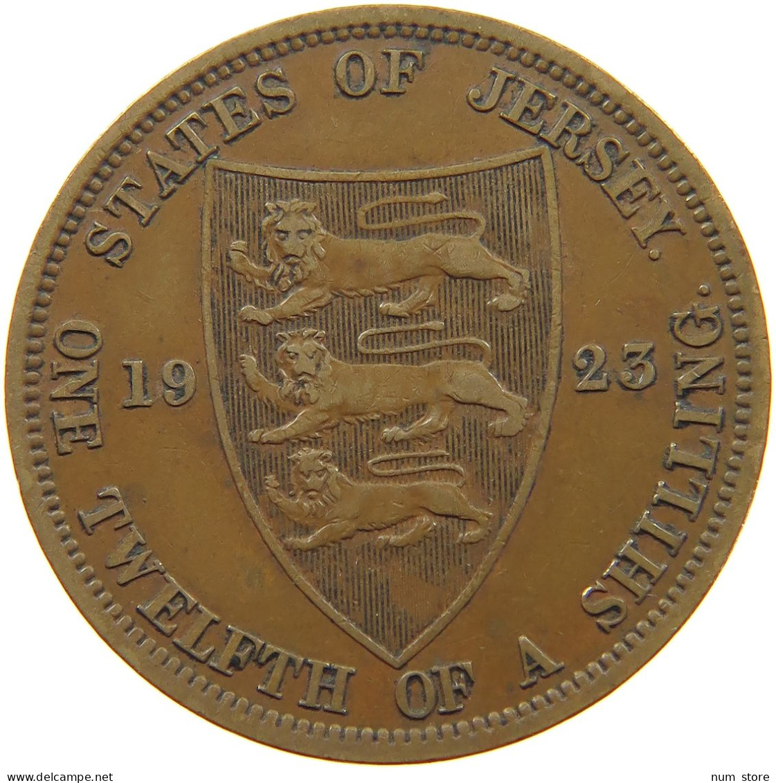 JERSEY 1/12 SHILLING 1923 George V. (1910-1936) #a084 0035 - Jersey