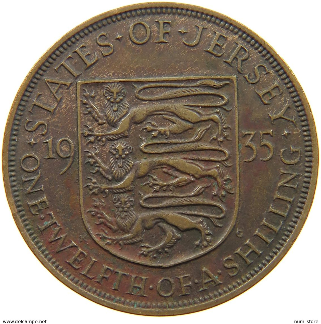 JERSEY 1/12 SHILLING 1935 George V. (1910-1936) #a084 0037 - Jersey