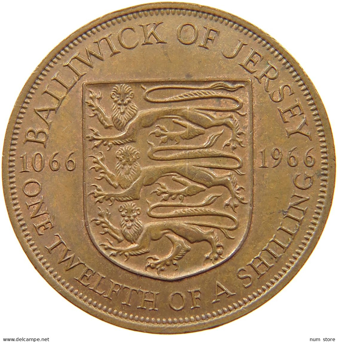 JERSEY 1/12 SHILLING 1966 Elizabeth II. (1952-2022) #a066 0039 - Jersey