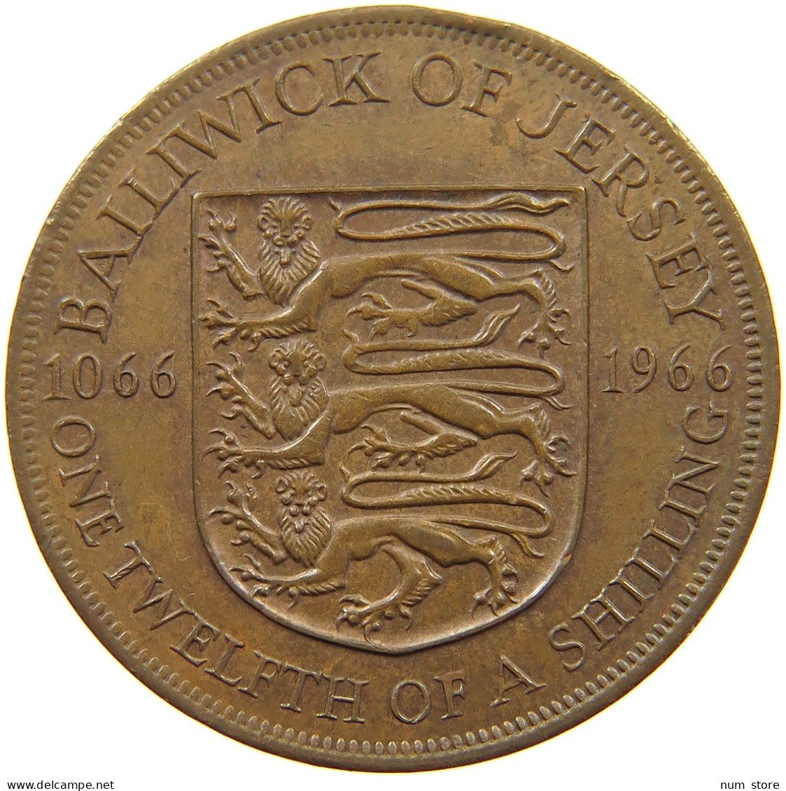 JERSEY 1/12 SHILLING 1966 Elizabeth II. (1952-2022) #a066 0041 - Jersey