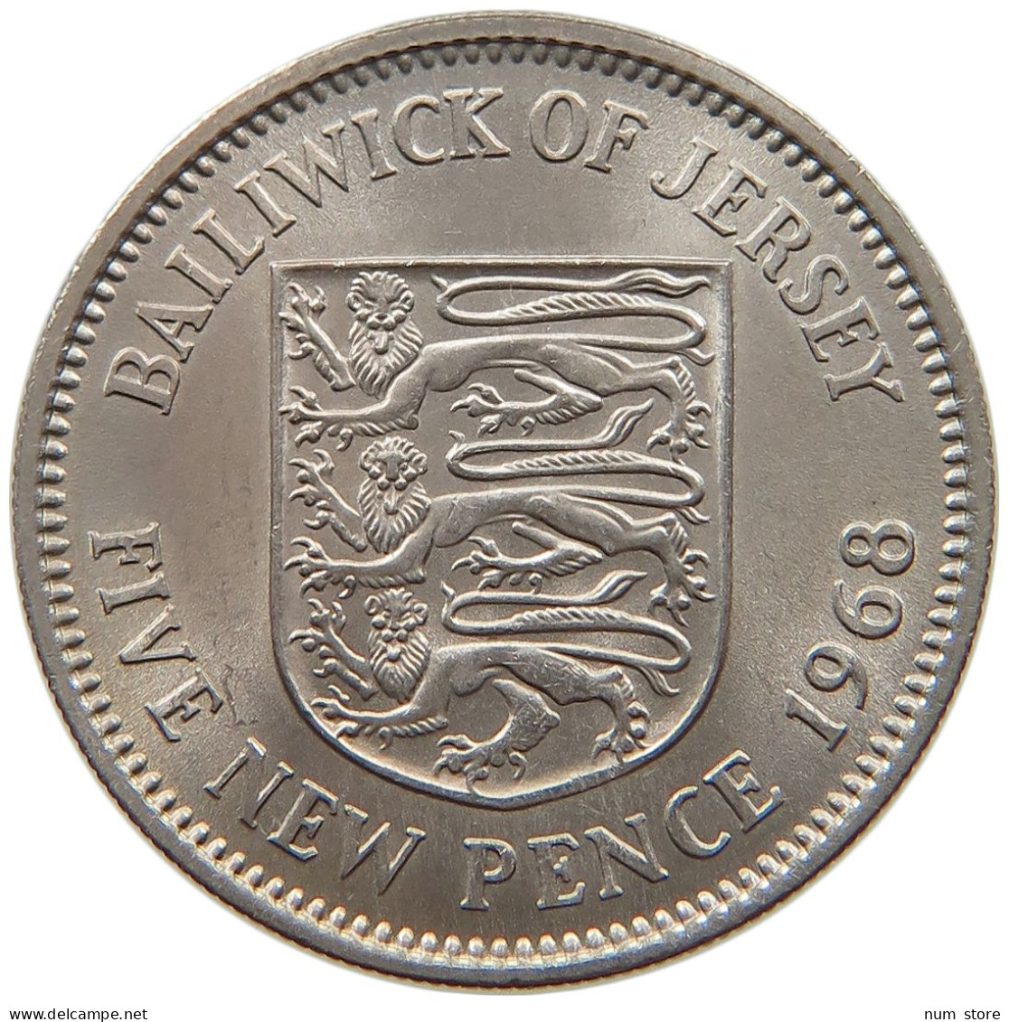 JERSEY 5 NEW PENCE 1968 Elizabeth II. (1952-2022) #a039 0541 - Jersey