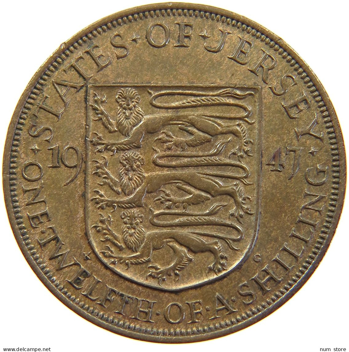 JERSEY 1/12 SHILLING 1947 George VI. (1936-1952) #a062 0287 - Jersey