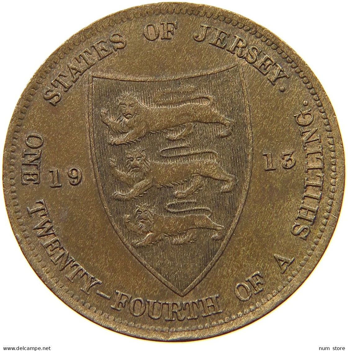 JERSEY 1/24 SHILLING 1913 George V. (1910-1936) #a011 0405 - Jersey