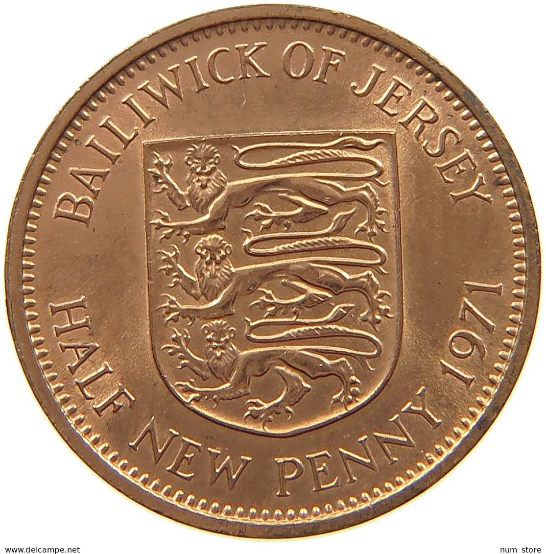 JERSEY 1/2 NEW PENNY 1971 Elizabeth II. (1952-2022) #a014 0519 - Jersey