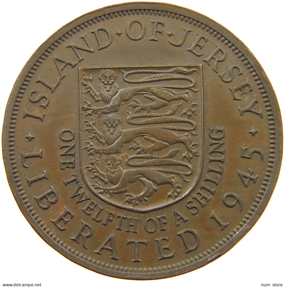 JERSEY 1/12 SHILLING 1945 George VI. (1936-1952) #a041 0133 - Jersey