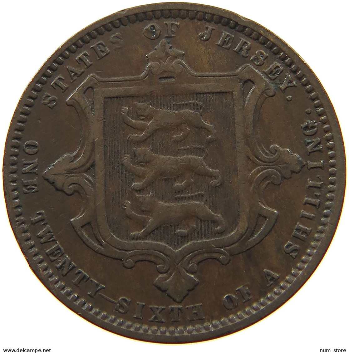 JERSEY 1/26 SHILLING 1870 Victoria 1837-1901 #a011 0411 - Jersey