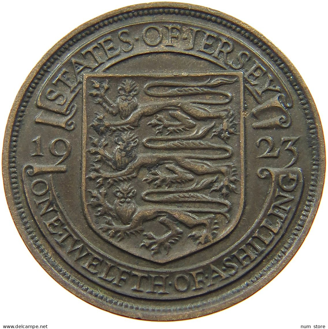 JERSEY 1/12 SHILLING 1923 George V. (1910-1936) #a009 0289 - Jersey