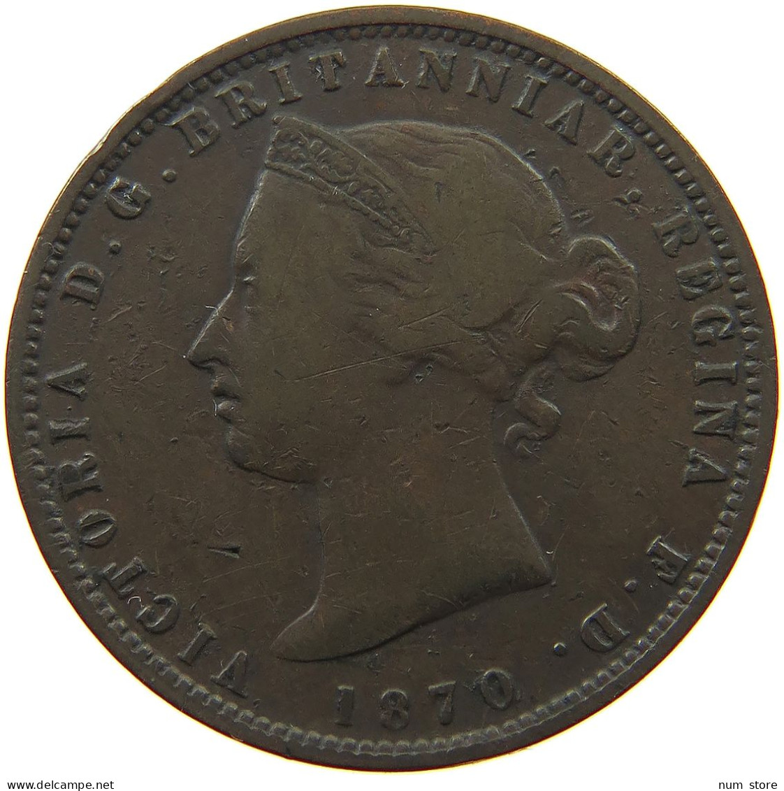 JERSEY 1/13 SHILLING 1870 Victoria 1837-1901 #a009 0263 - Jersey