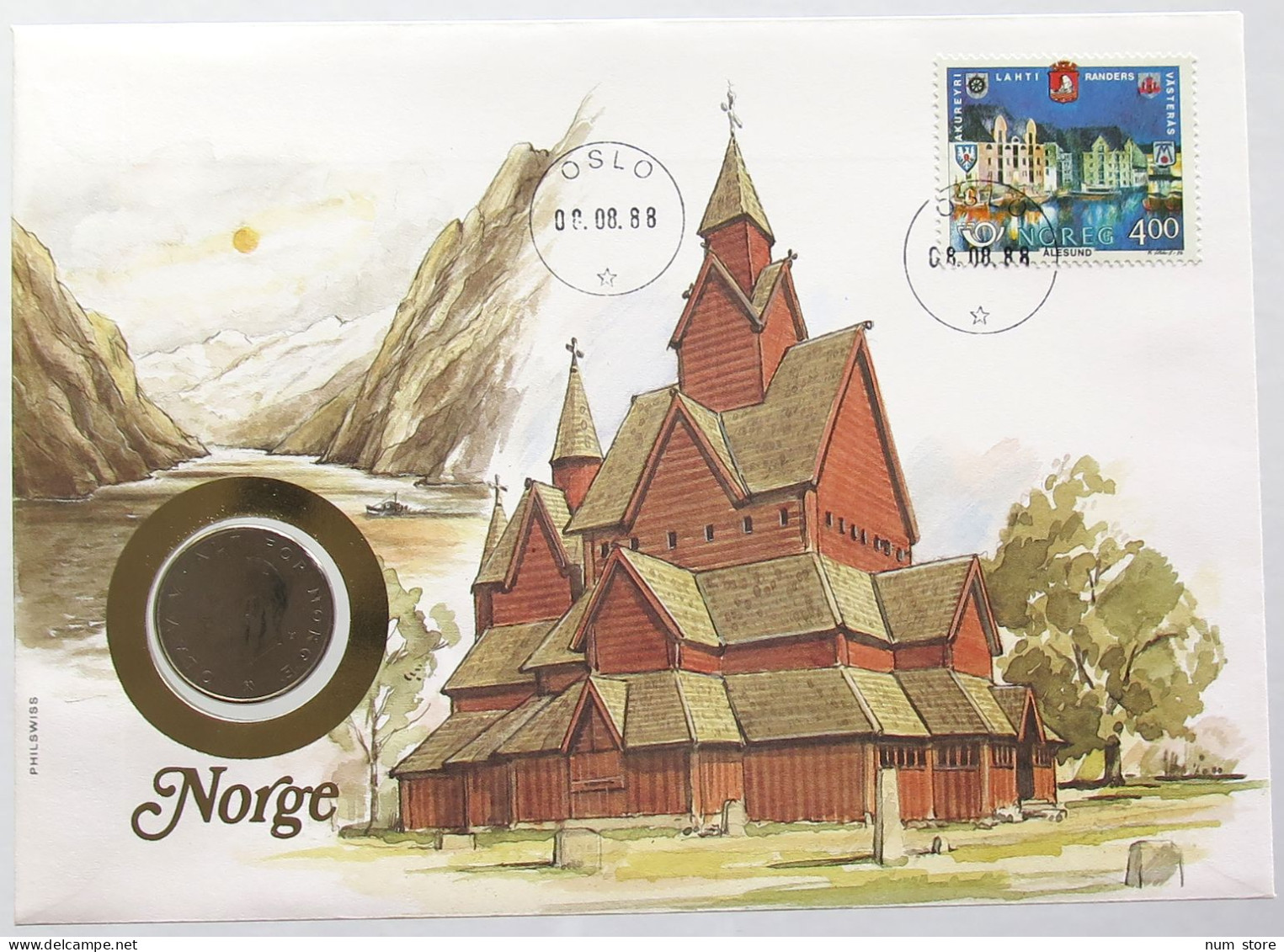 NORWAY STATIONERY KRONE 1988 Olav V. (1957-1991) #bs18 0071 - Norvège