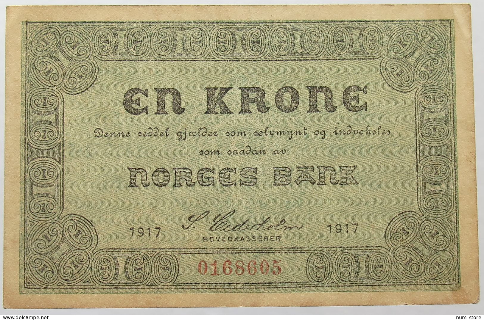 NORWAY KRONE 1917  #alb016 0593 - Norvège
