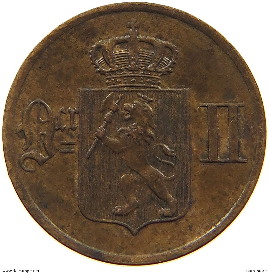 NORWAY ÖRE 1897 Oscar II. (1872-1907) #a086 0089 - Norvège