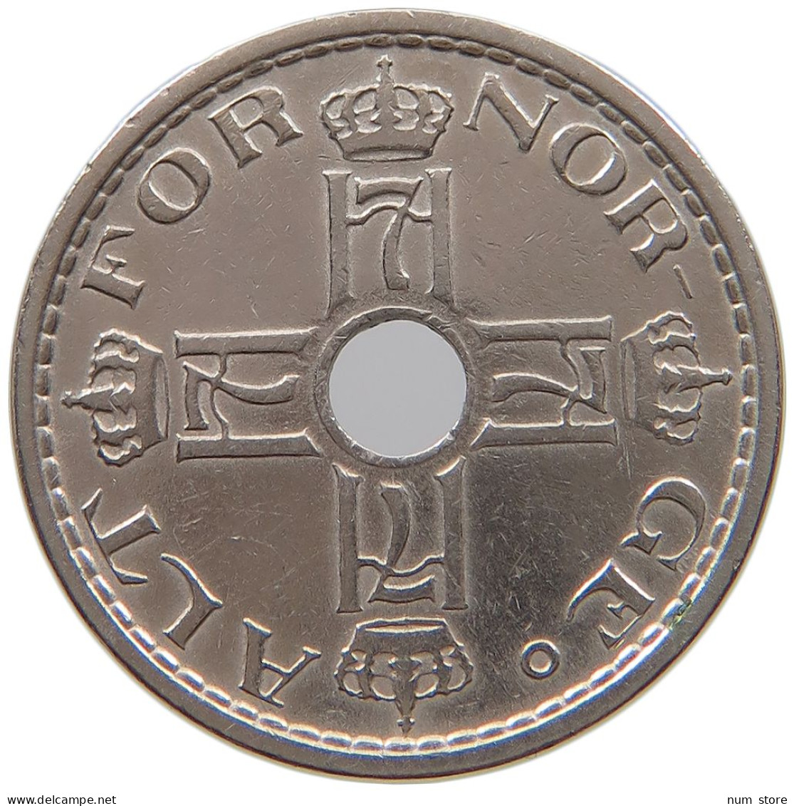 NORWAY 50 ÖRE 1927 HAAKON VII. 1905-1957 #a062 0107 - Norvège