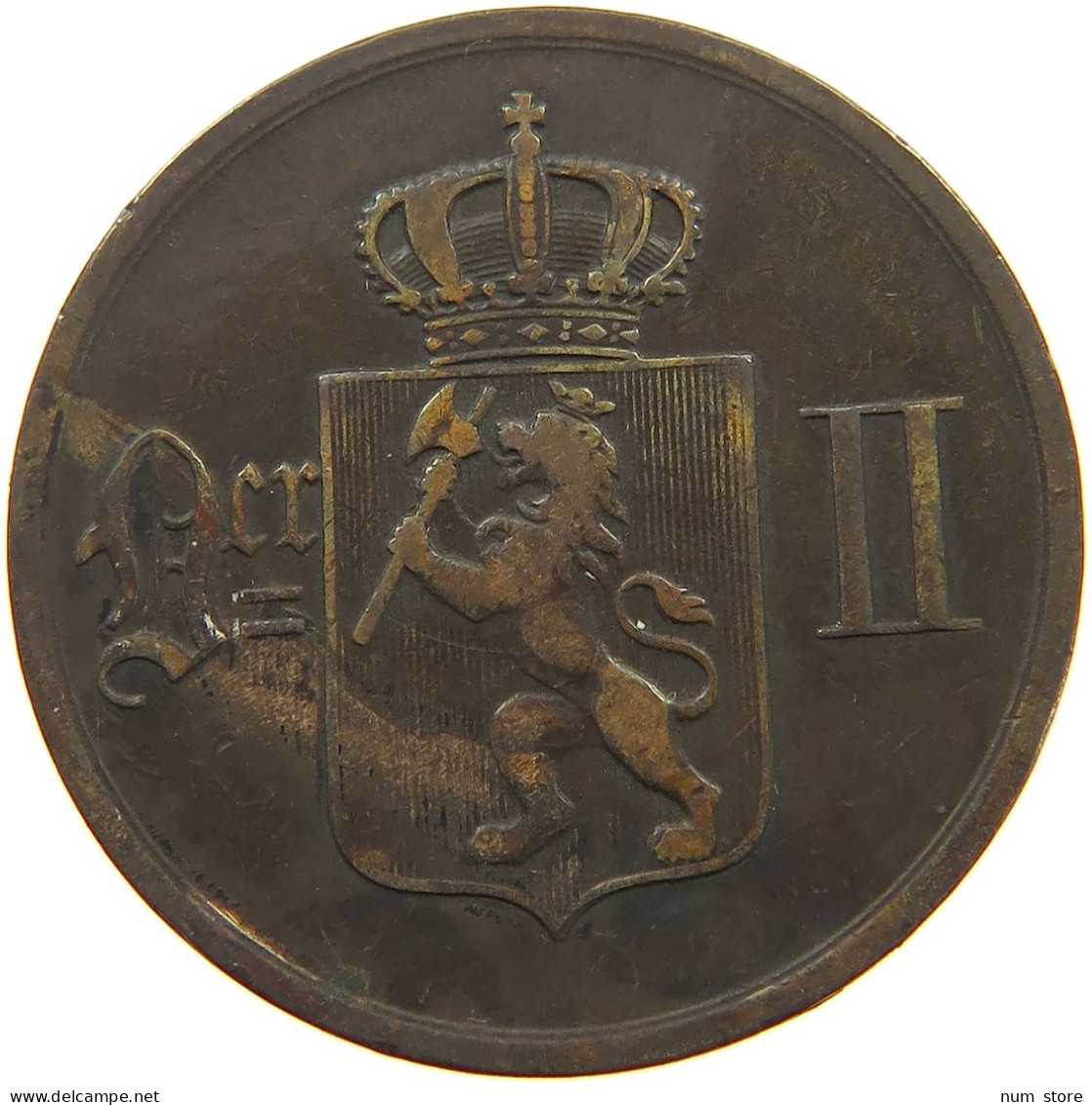 NORWAY 5 ÖRE 1896 Oscar II. (1872-1907) #a042 0035 - Norvège