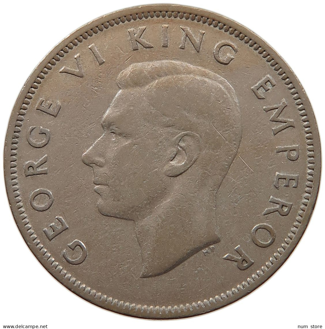 NEW ZEALAND 1/2 CROWN 1947 George VI. (1936-1952) #t162 0547 - New Zealand