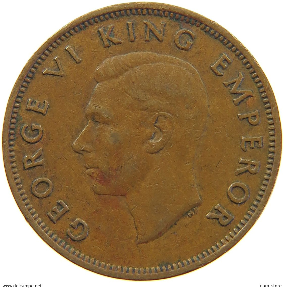 NEW ZEALAND 1/2 PENNY 1942 George VI. (1936-1952) #s024 0047 - New Zealand