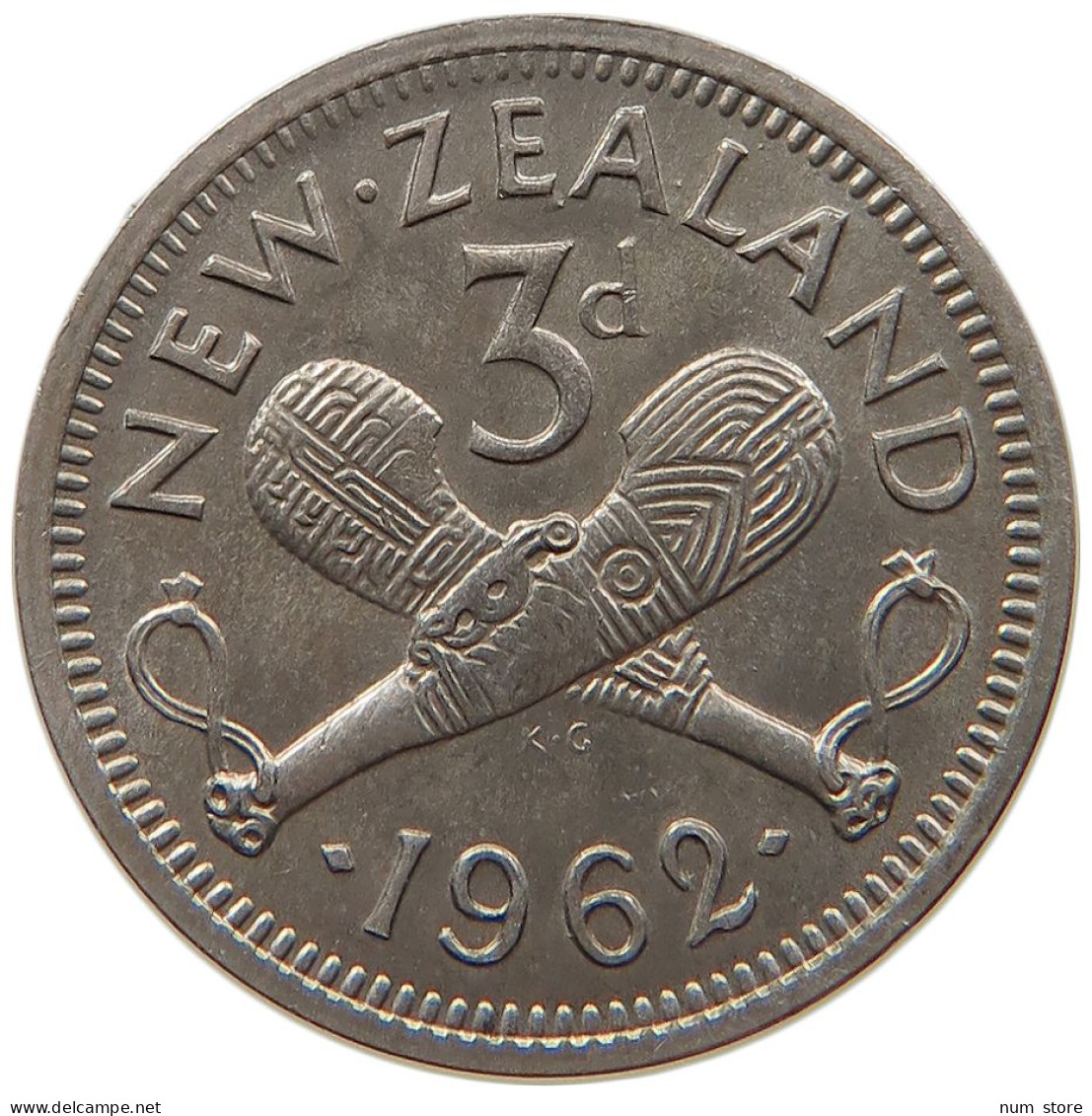NEW ZEALAND 3 PENCE 1962 Elizabeth II. (1952-2022) #s022 0093 - New Zealand