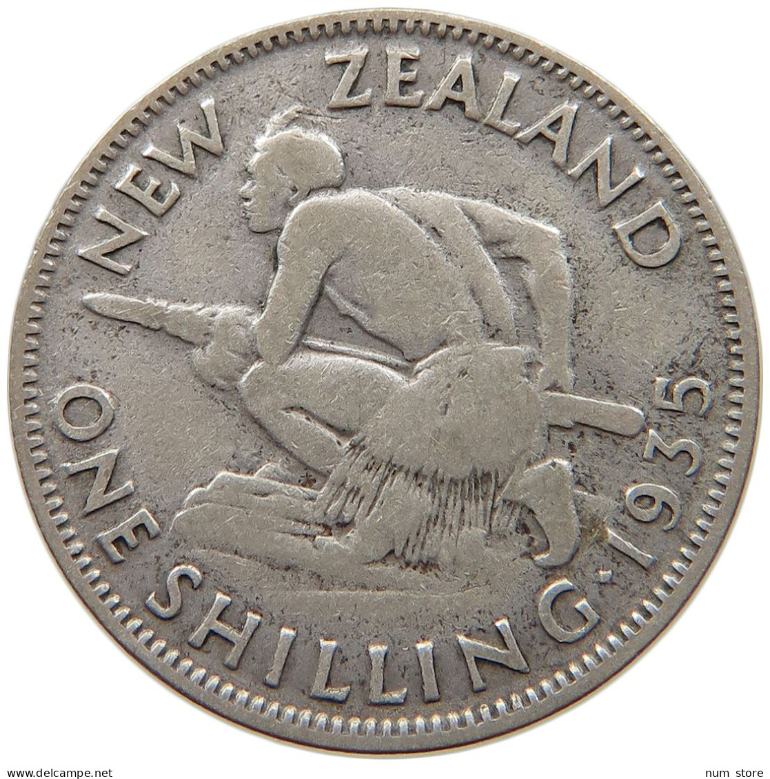 NEW ZEALAND SHILLING 1935 George V. (1910-1936) #s016 0257 - New Zealand