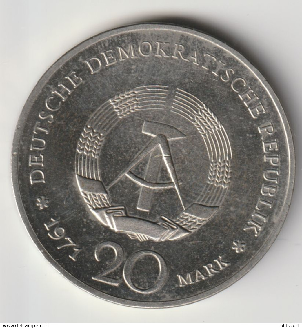DDR 1971: 20 Mark, Mann, KM 33 - 20 Mark