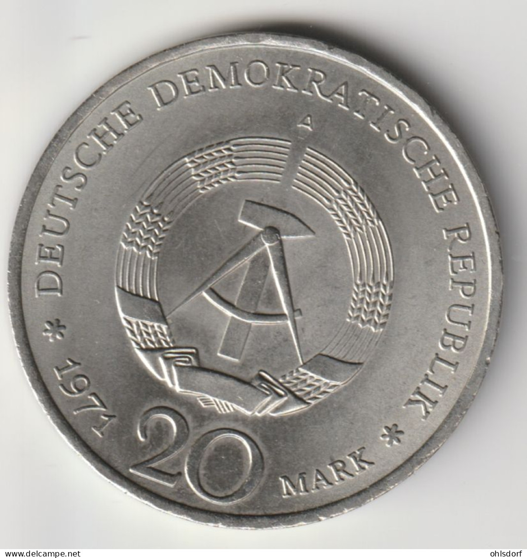 DDR 1971: 20 Mark, Thälmann, KM 34 - 20 Mark