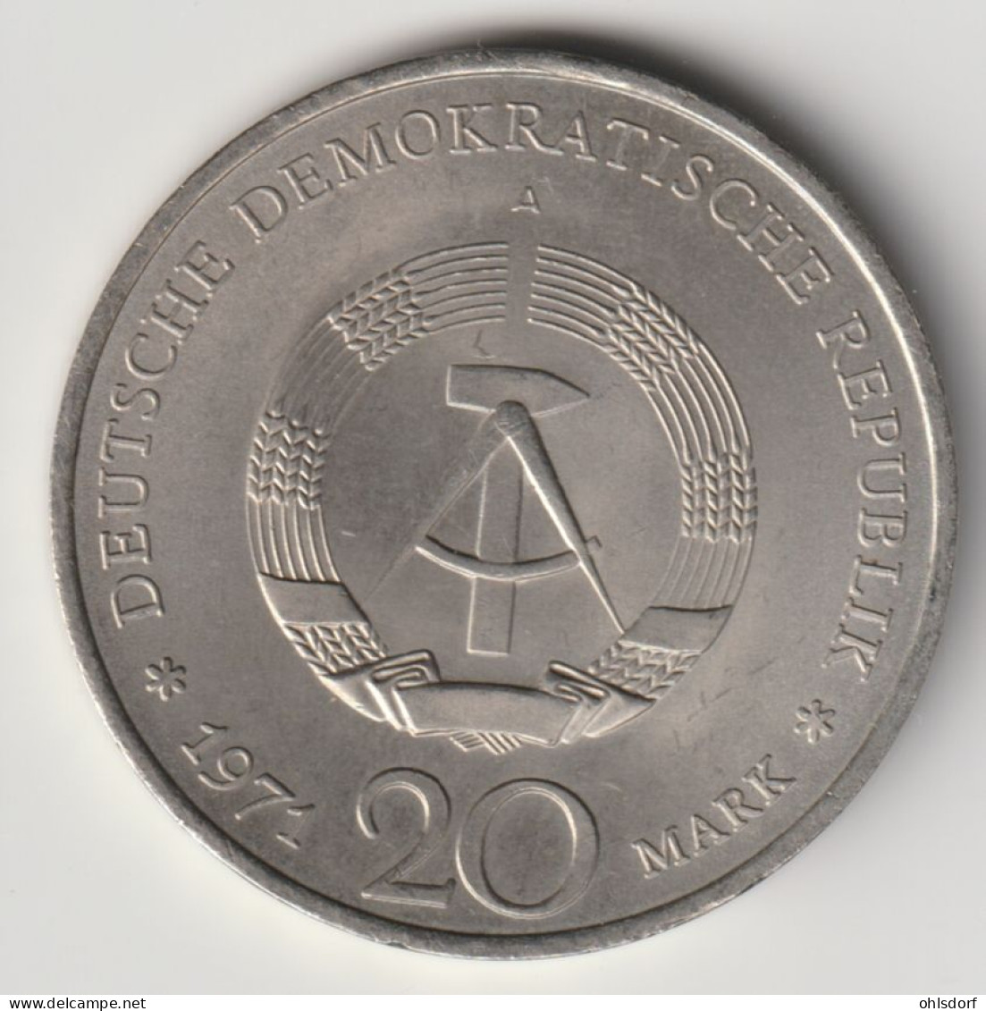 DDR 1971: 20 Mark, Thälmann, KM 34 - 20 Marchi