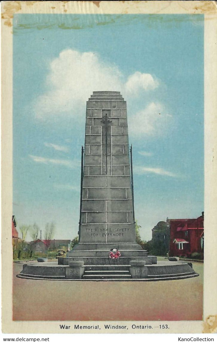 Windsor, Ontario, War Memorial, Fleckig, Nicht Gelaufen - Windsor