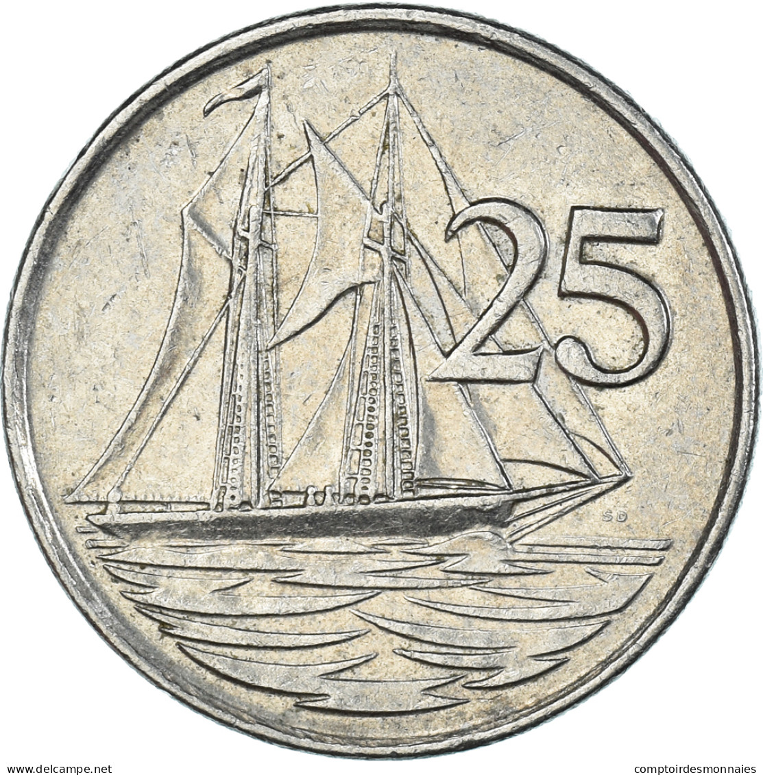 Monnaie, Îles Caïmans, 25 Cents, 1990 - Cayman Islands