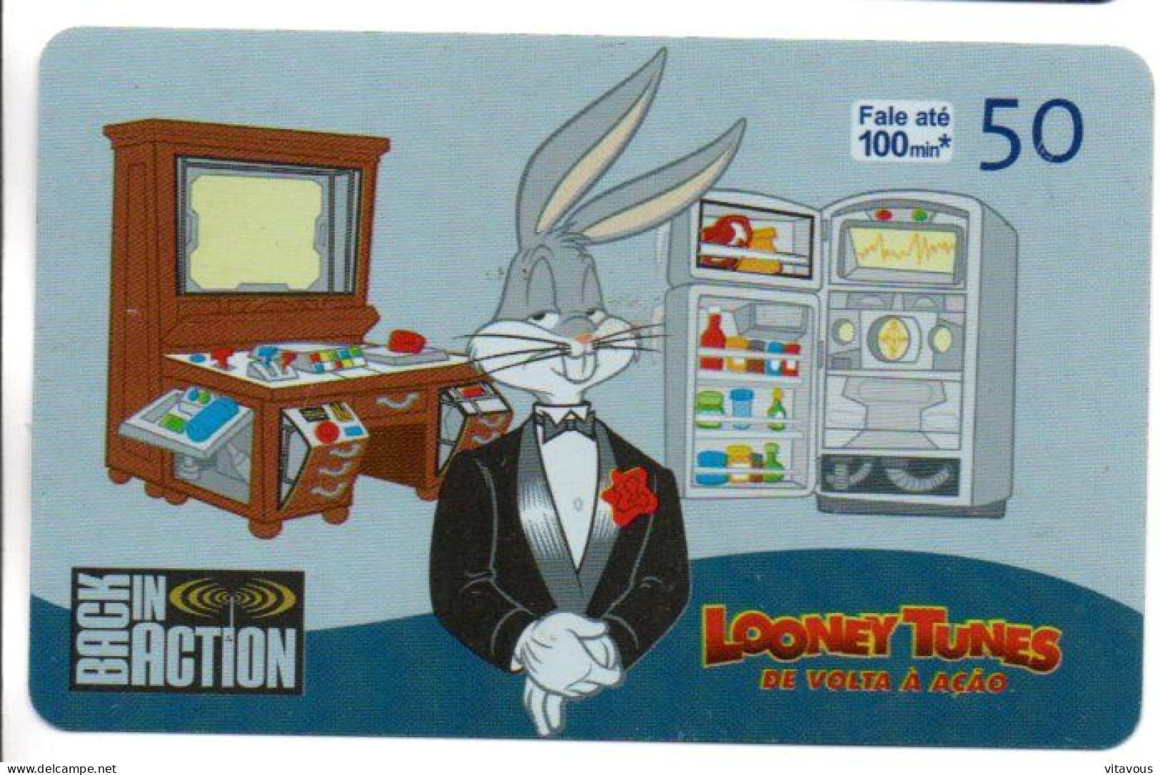 LOONEY TUNES Film Cinéma Lapin Télécarte Brésil Phonecard (salon 425) - Cinéma