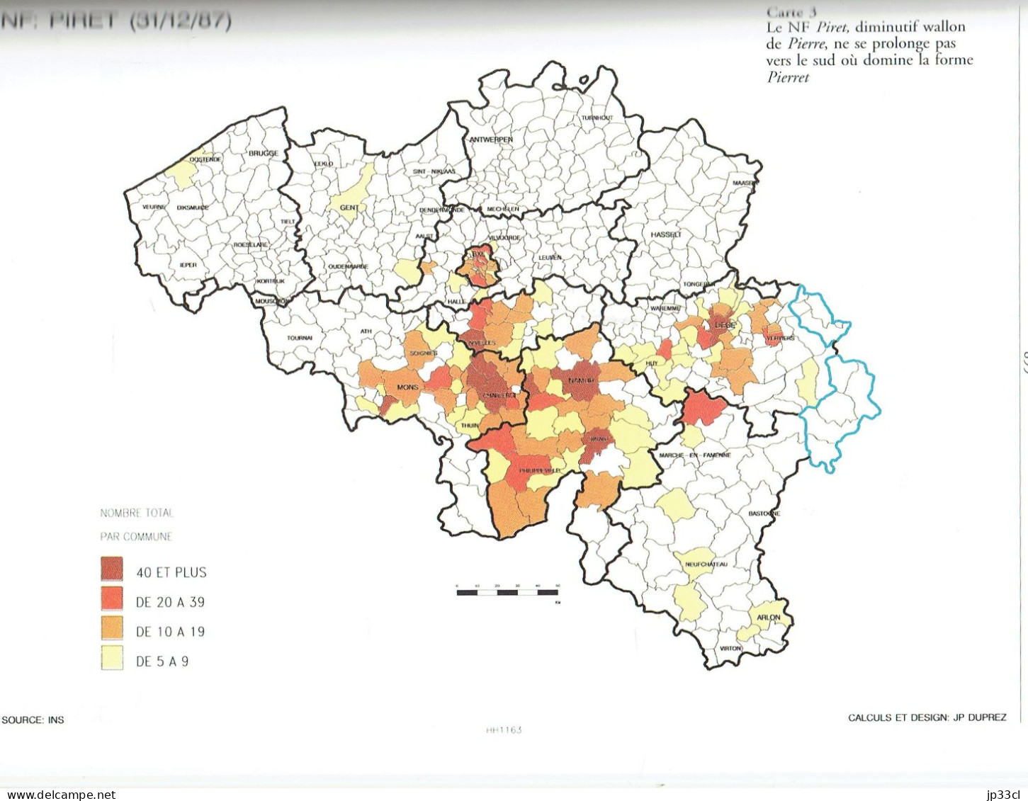 Dictionnaire des noms de famille en Belgique romane et dans les régions limitrophes par Jules Herbillon et Jean Germain