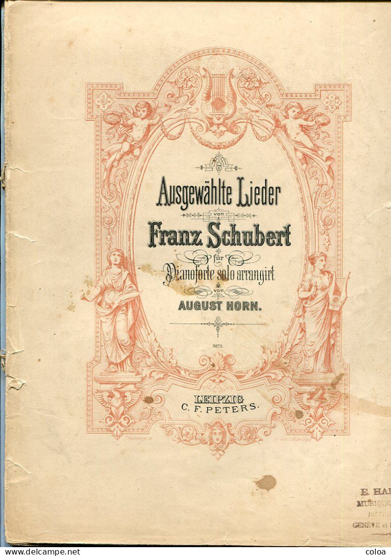 Partition Ausgewälhte Lieder Von Franz Schubert Für Pianoforte Solo Arrangirt Von August Horn, - S-U