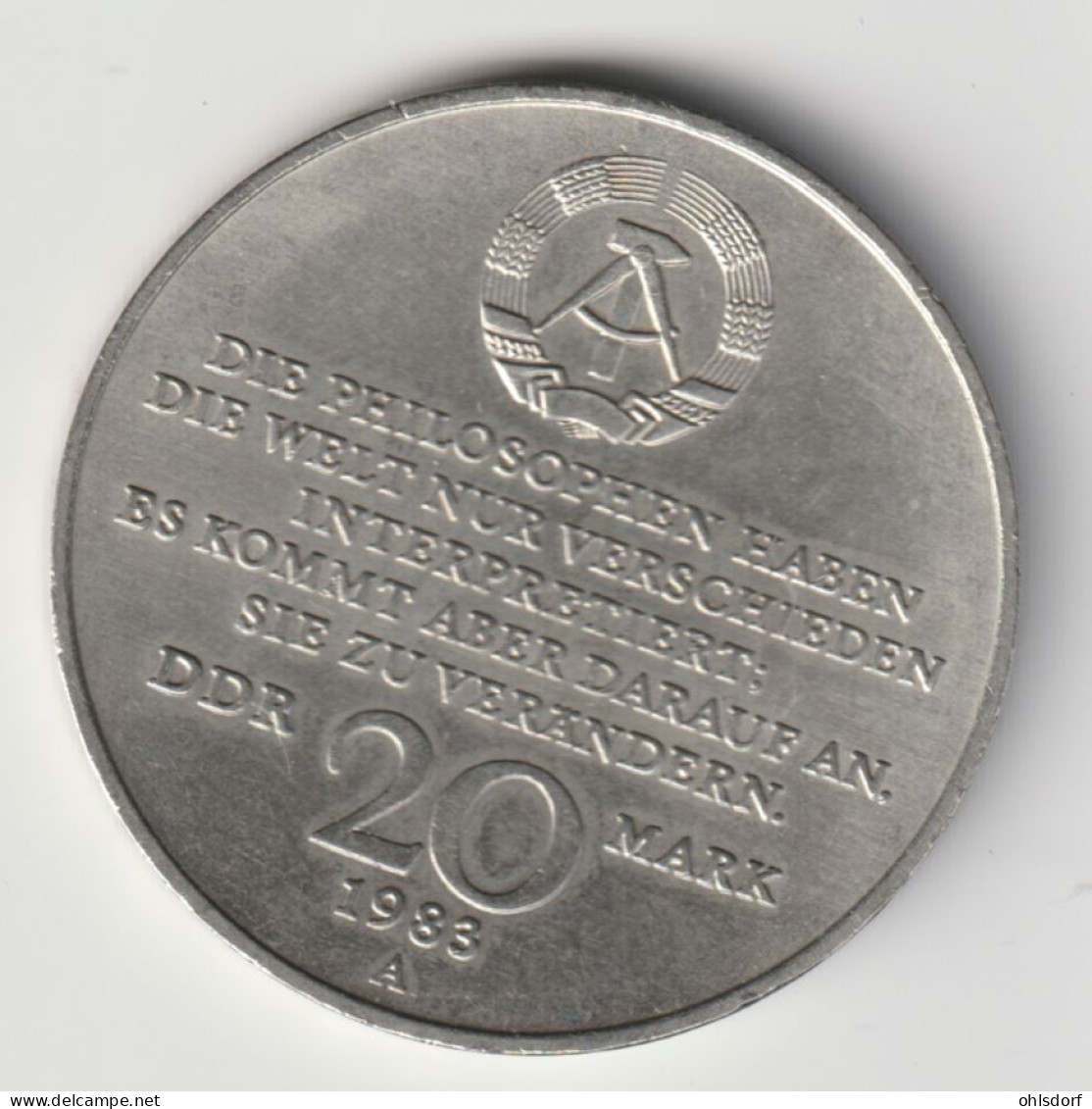 DDR 1983: 20 Mark, Marx, KM 95 - 20 Mark