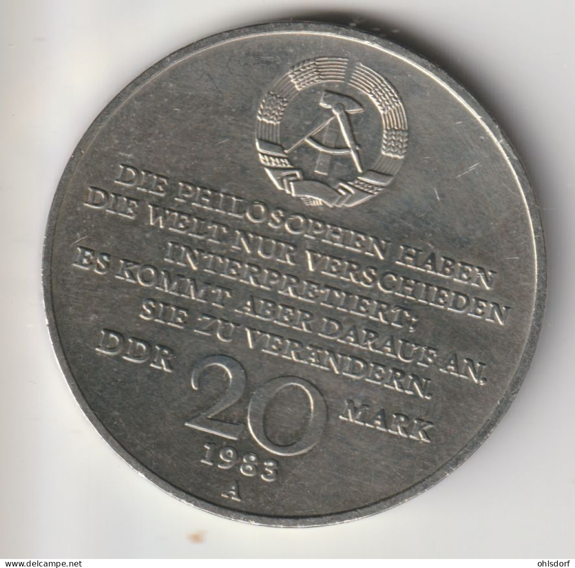 DDR 1983: 20 Mark, Marx, KM 95 - 20 Mark