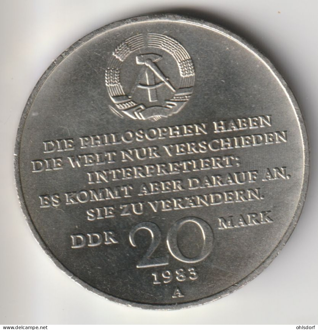 DDR 1983: 20 Mark, Marx, KM 95 - 20 Mark