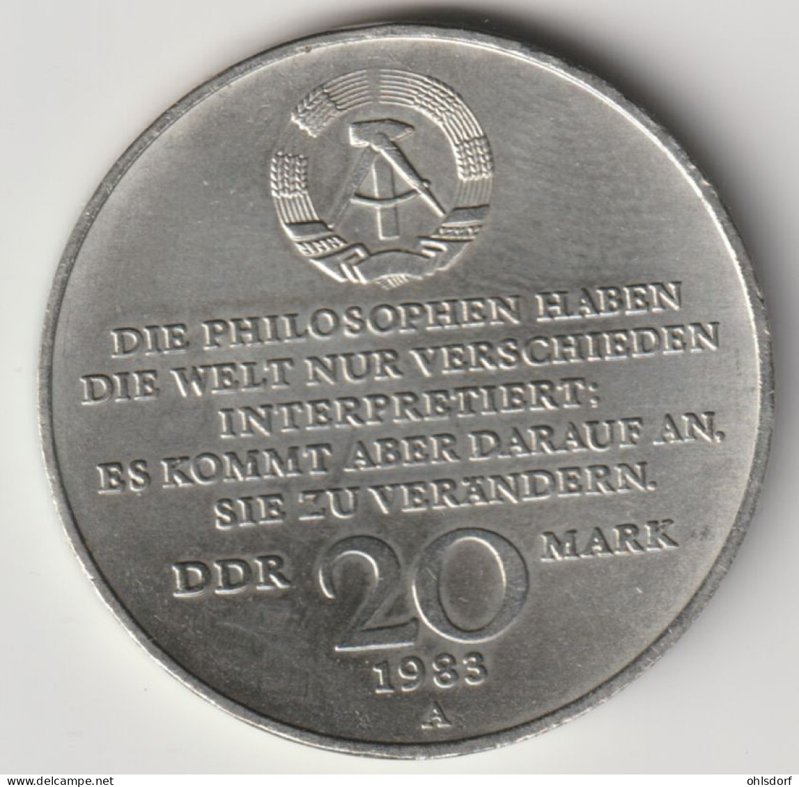 DDR 1983: 20 Mark, Marx, KM 95 - 20 Marchi