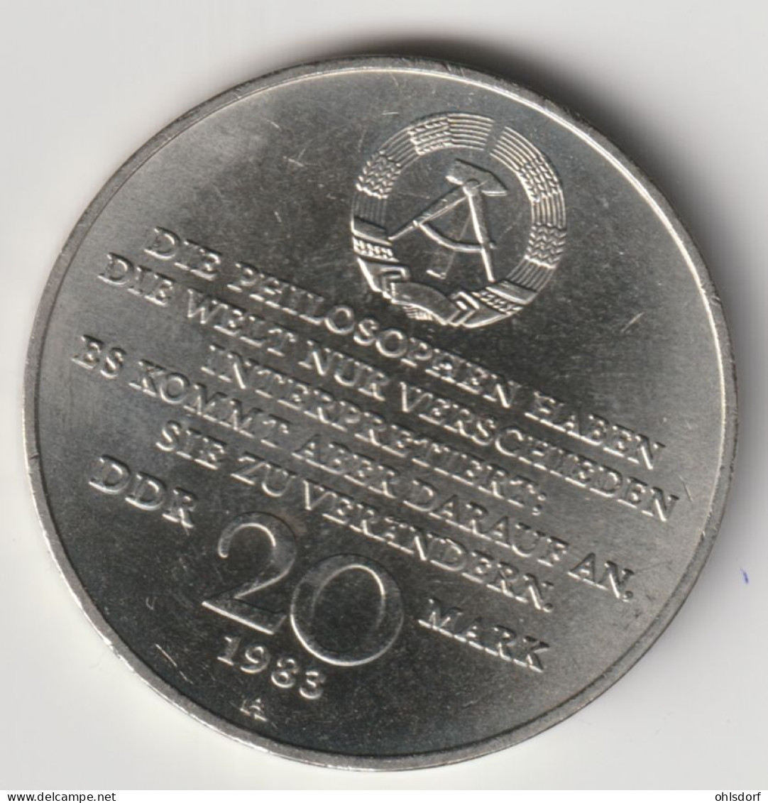 DDR 1983: 20 Mark, Marx, KM 95 - 20 Mark