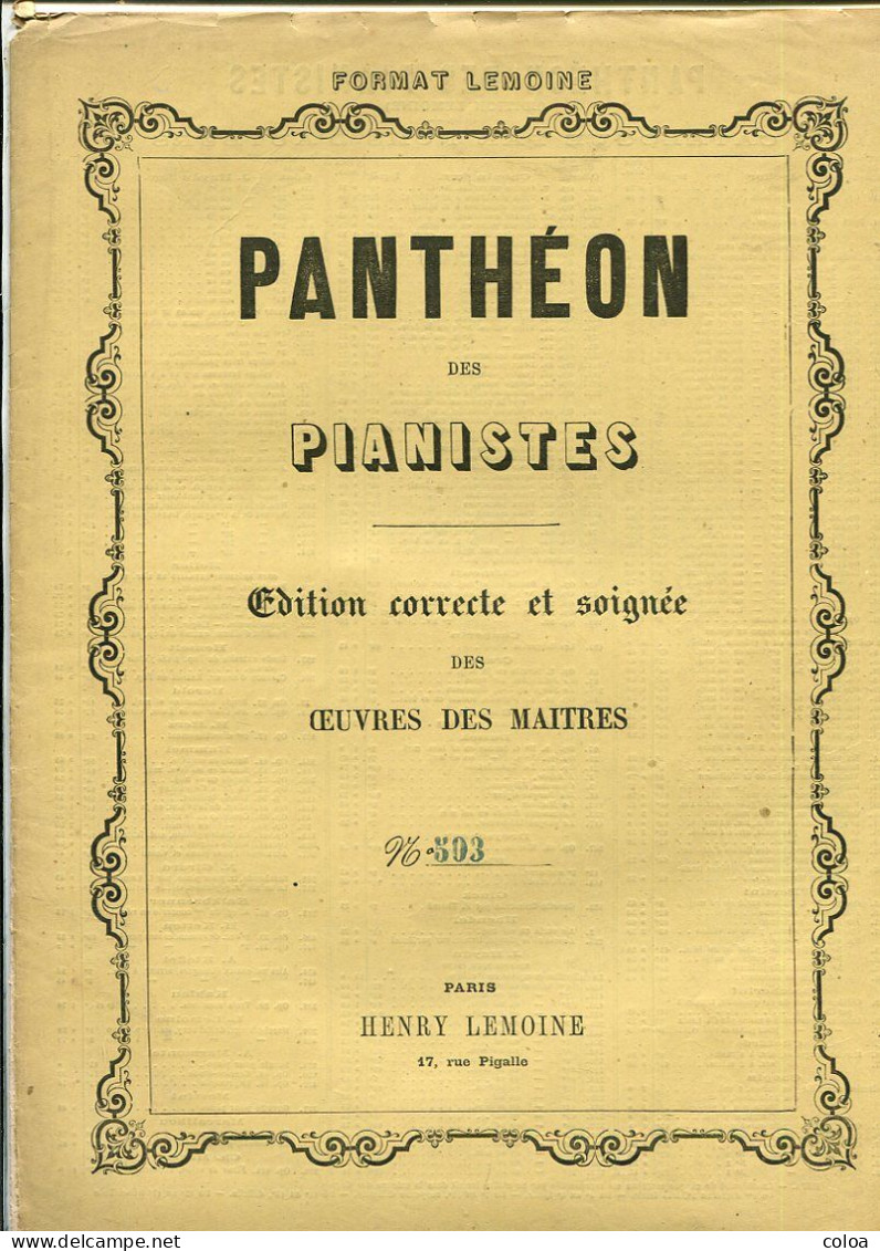 Partition Format Lemoine F. Schubert Par Francis Thomé 8° Cahier - S-U