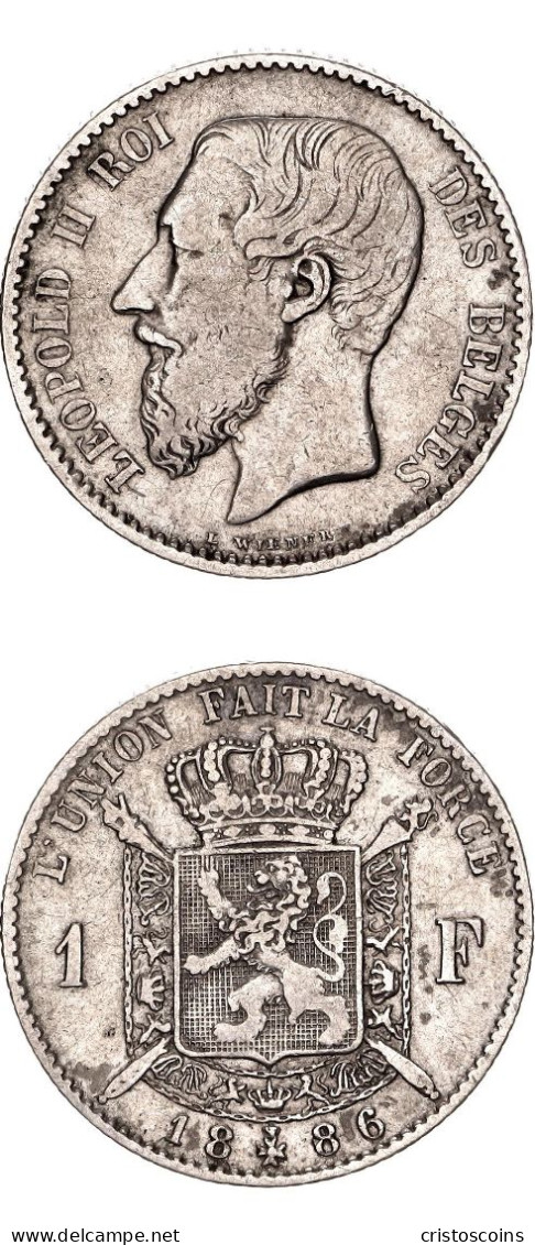 Belgio- 1 1886 KM..28 XF (B1-458 - 1 Franc