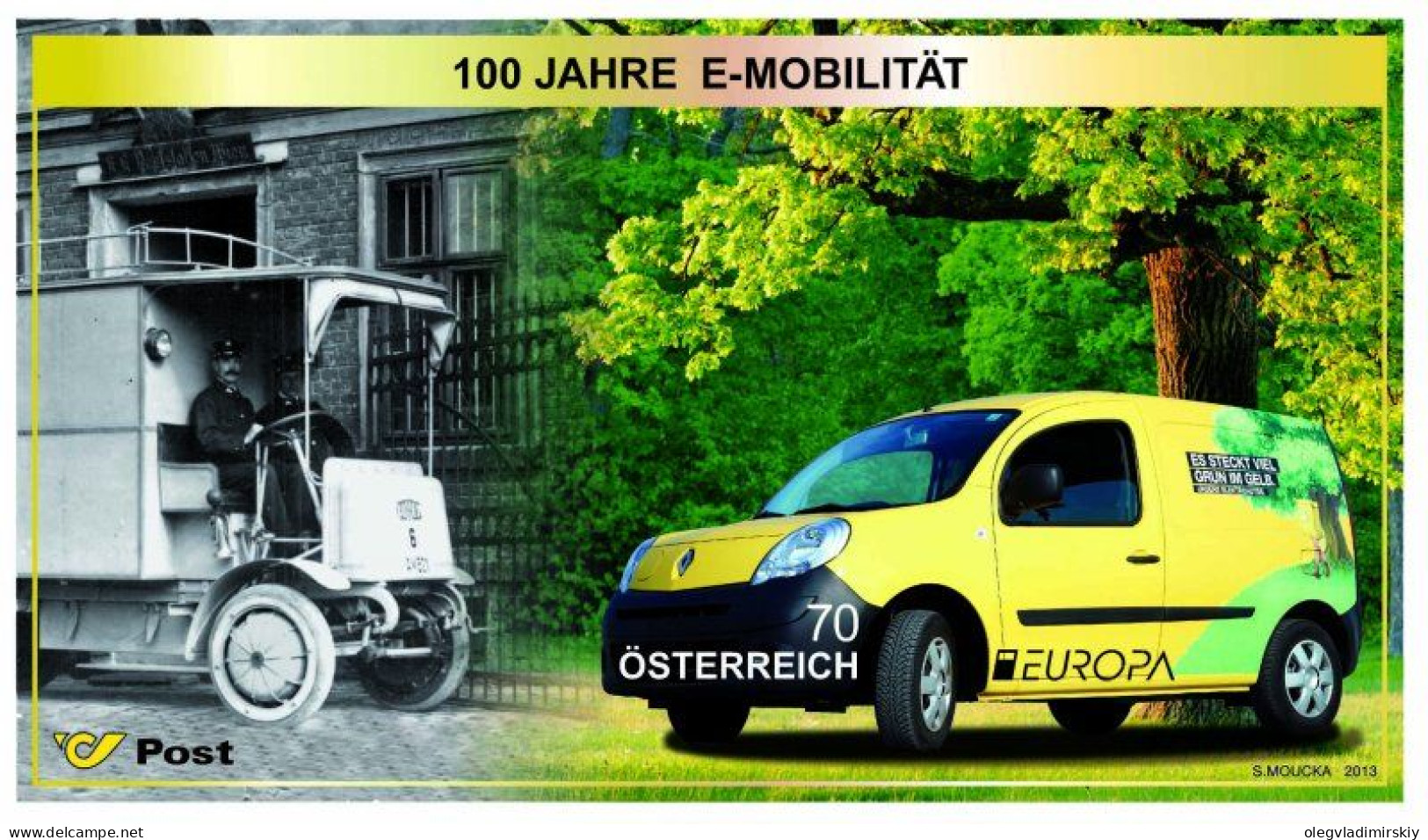 Austria Österreich L'Autriche 2013 Europa CEPT Postal Auto Transport Cars Block MNH - 2013