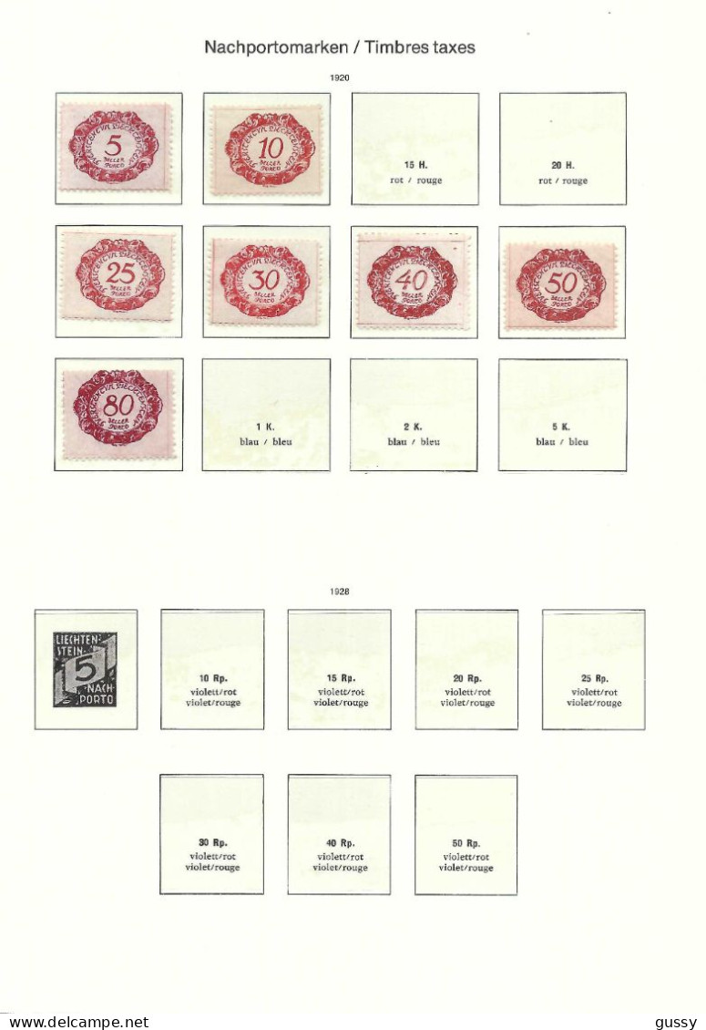 LIECHTENSTEIN Taxe Ca.1920: Lot De Neufs* - Postage Due