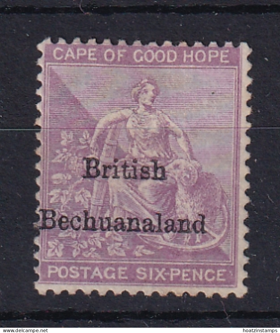 Bechuanaland: 1885/87   Hope 'British Bechuanaland' OVPT   SG7   6d    MH - 1885-1895 Colonia Britannica