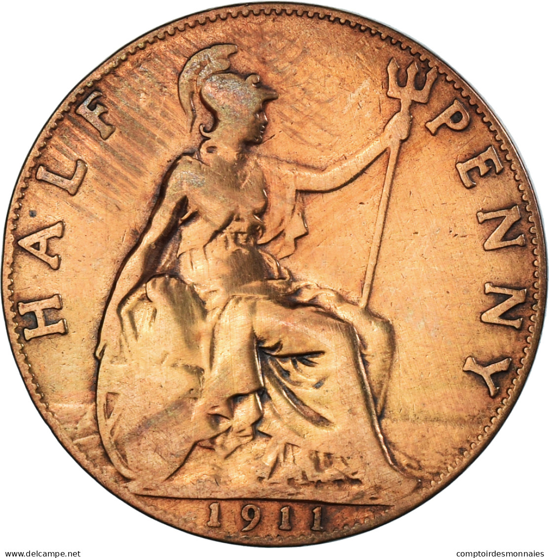 Monnaie, Grande-Bretagne, 1/2 Penny, 1911 - C. 1/2 Penny