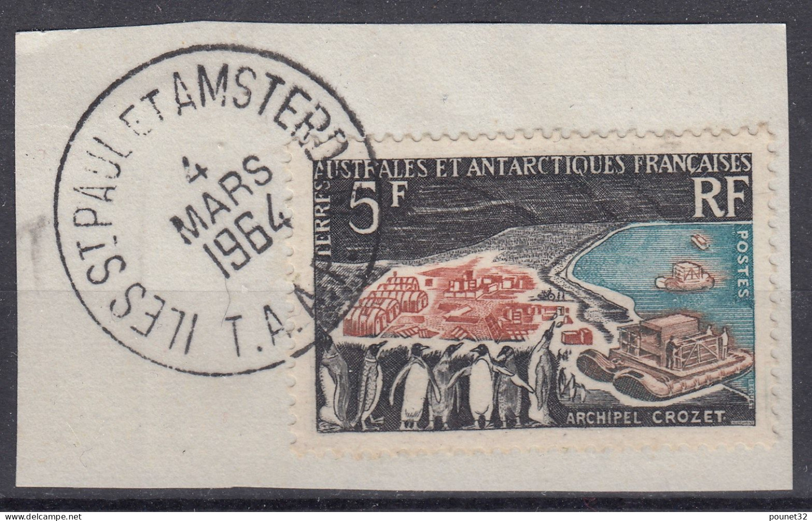 TIMBRE TAAF ARCHIPEL CROZET N° 20 OBLITERATION ILES ST PAUL ET AMSTERDAM - Used Stamps
