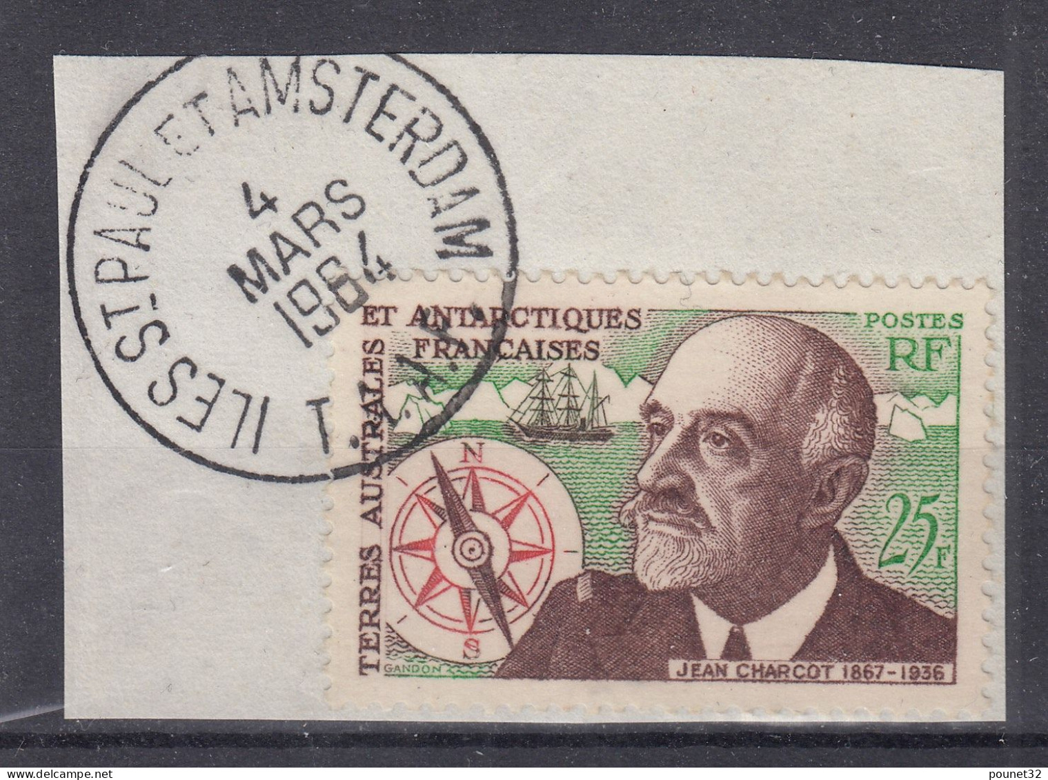 TIMBRE TAAF COMMANDANT CHARCOT N° 19 OBLITERATION ILES ST PAUL ET AMSTERDAM - Used Stamps