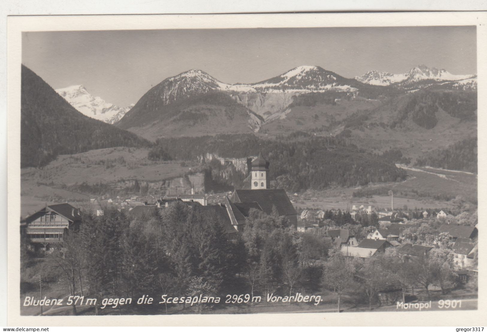 D7442) BLUDENZ - Gegen Die Scesaplana - Vorarlberg - Alte S/W FOTO AK - - Bludenz