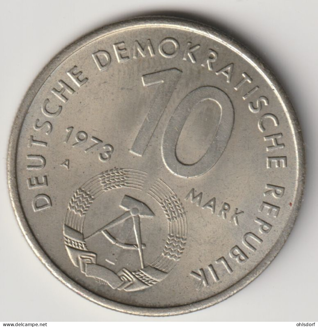 DDR 1973: 10 Mark, Weltfestspiele, KM 44 - 10 Marcos