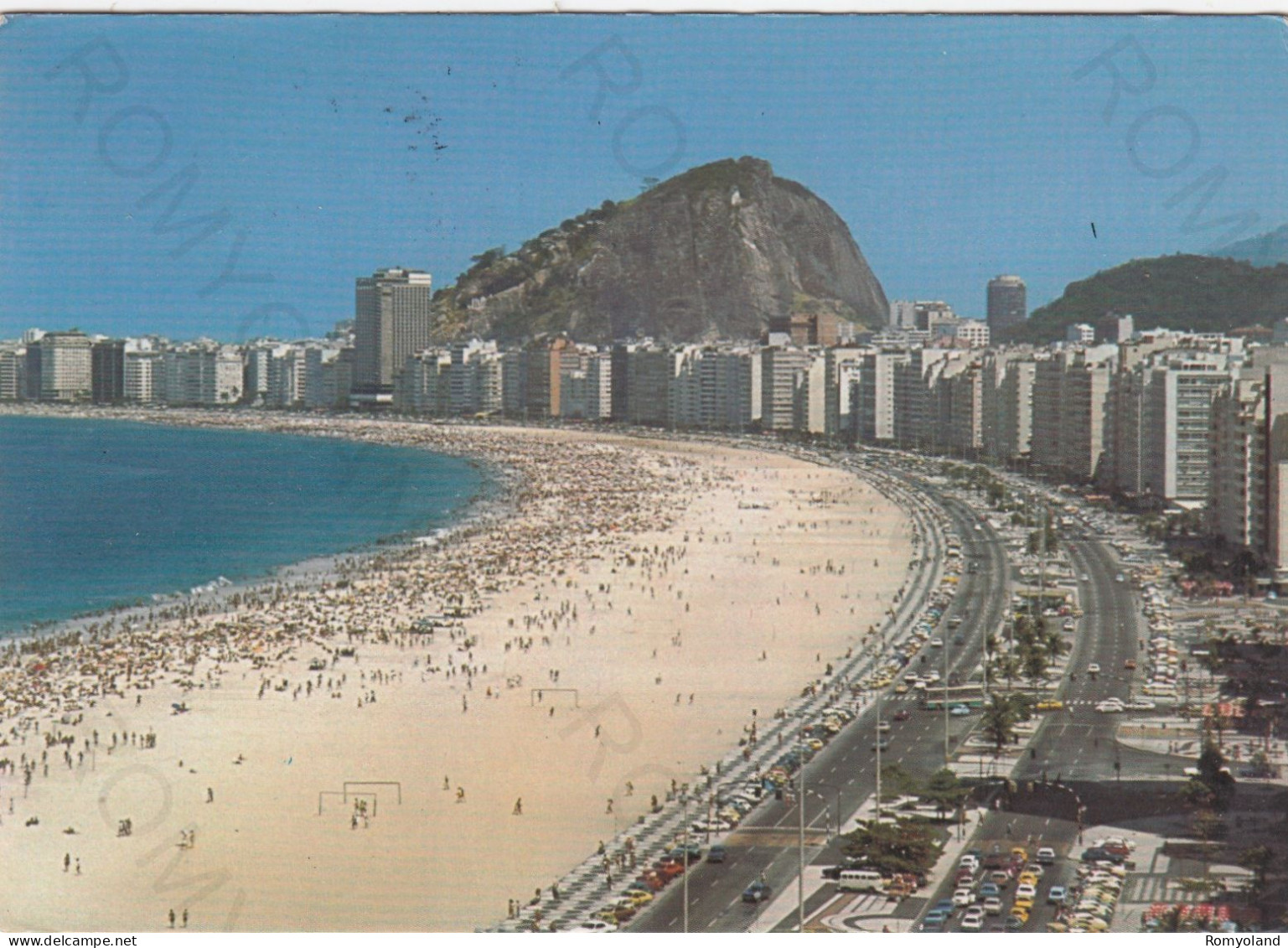 CARTOLINA  RIO DI JANEIRO,BRASILE-VISTA PARCIAL DA INTERNACIONAL PRAIA DE COPACABANA-BOLLO STACCATO,VIAGGIATA 1977 - Rio De Janeiro