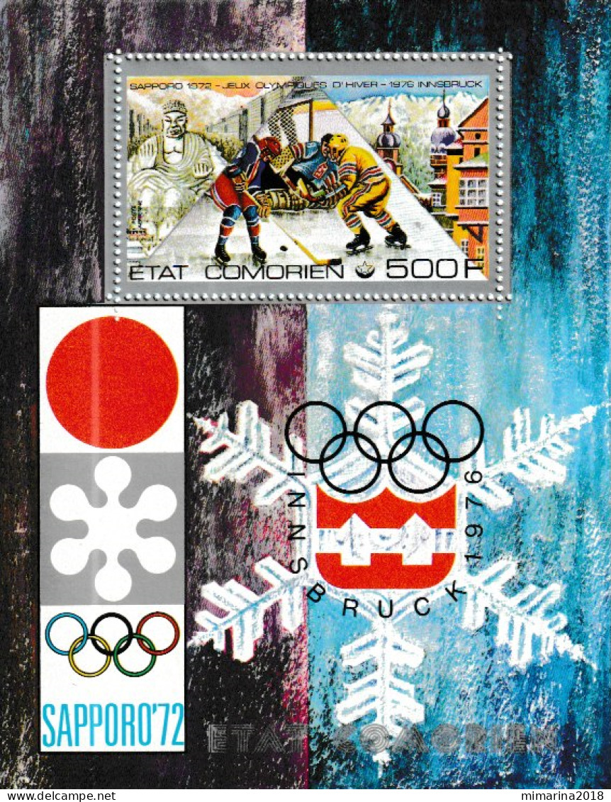 COMORES  1976  MNH  "JJ.OO. INNSBRUCK" - Hiver 1976: Innsbruck