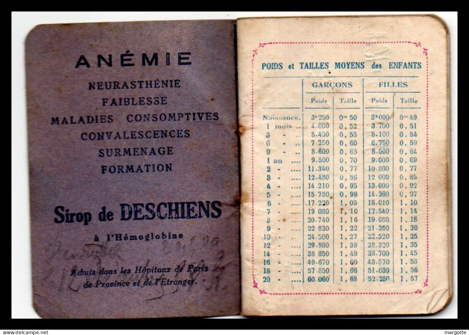 Petit Calendrier Agenda 1932 : Pub Sirop Deschiens  Format : 57*80 Mm - Petit Format : 1921-40