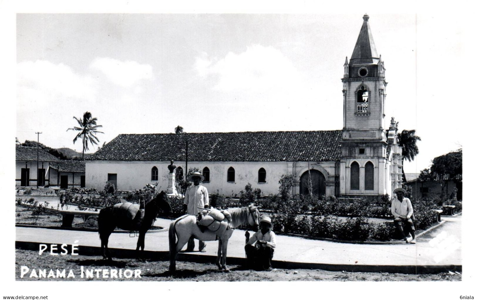 19912 PANAMA INTERIOR  PESE Pesé ( Eglise  Personnes Chevaux) Photo PLATAU Panama - Panama