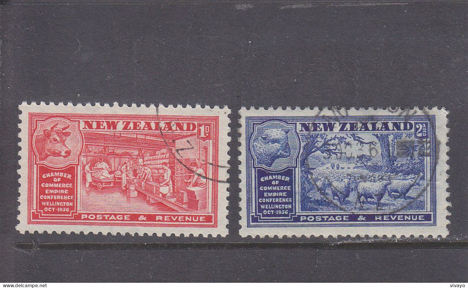 NEW ZEALAND - O / FINE CANCELLED - 1936 - BUTTER , SHEEP -  Yv. 228, 229  - Mi. 227, 228 - Oblitérés